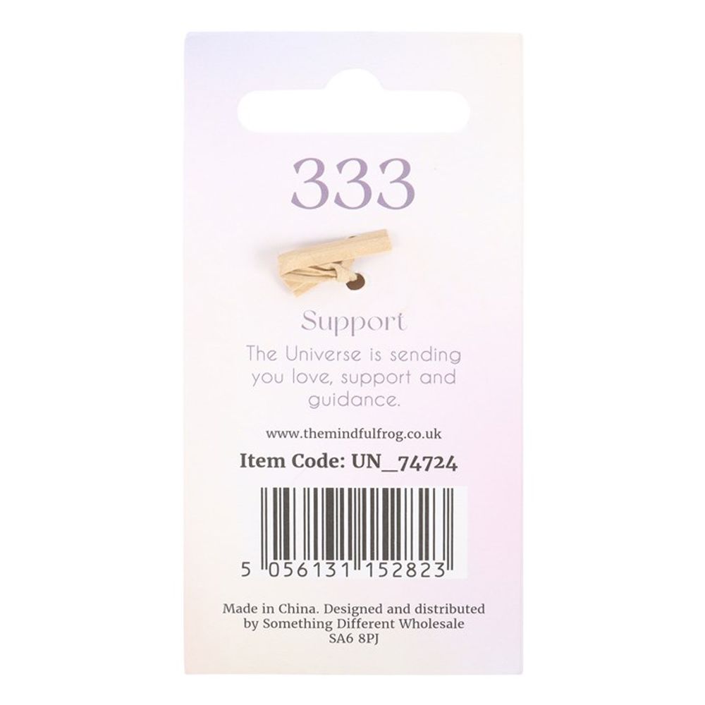 333 Angel Number Keyring - DuvetDay.co.uk