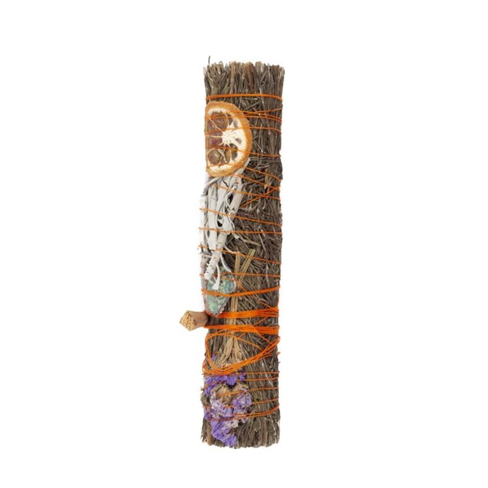 9in Ritual Wand Smudge Stick with Rosemary, Palo Santo and Aventurine - DuvetDay.co.uk