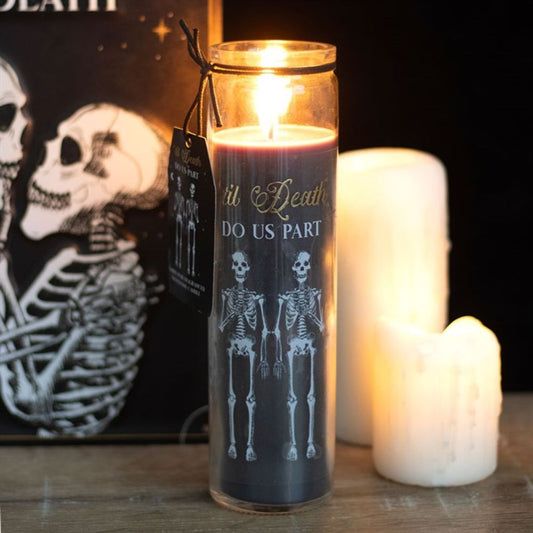 Til Death Do Us Part Amber Noir Tube Candle - DuvetDay.co.uk