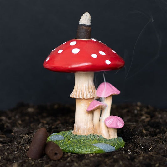 Mushroom Backflow Incense Burner - DuvetDay.co.uk