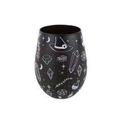 Crystal Witch Print Stemless Glass