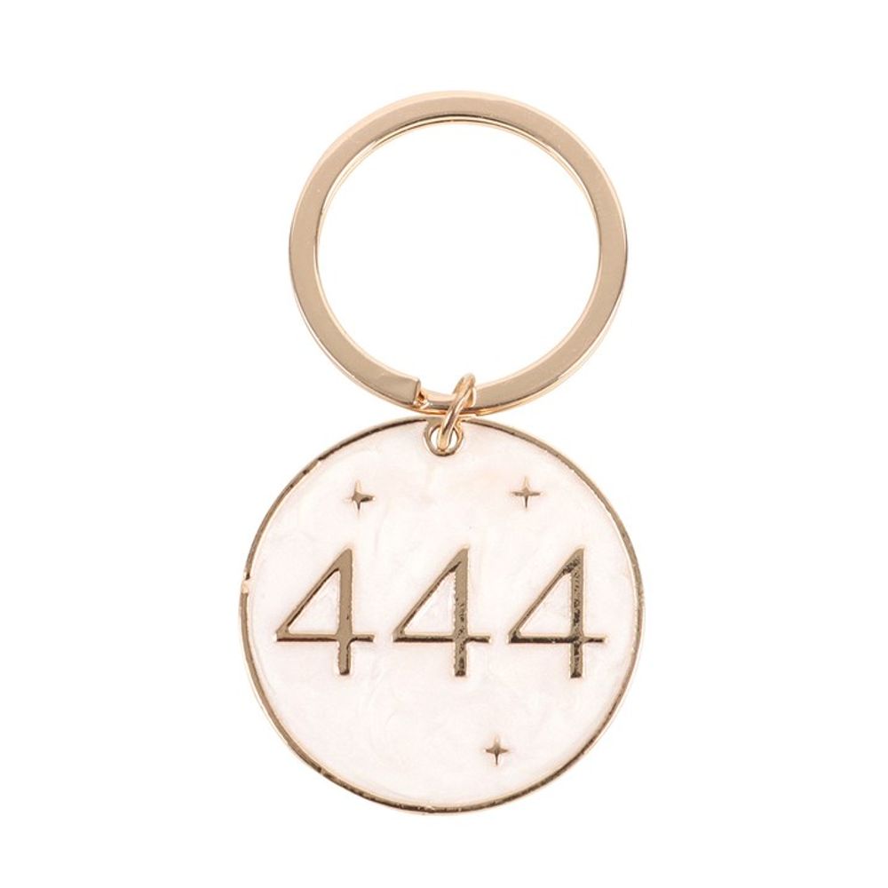 444 Angel Number Keyring - DuvetDay.co.uk