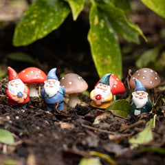 Set of 4 Mini Mushroom Plant Pot Pals - DuvetDay.co.uk