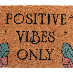 Natural Positive Vibes Only Doormat