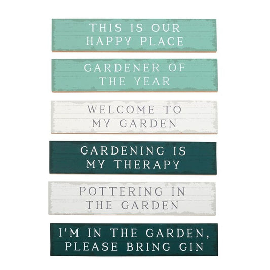 Set of 36 Gardening Block Signs on Display - DuvetDay.co.uk