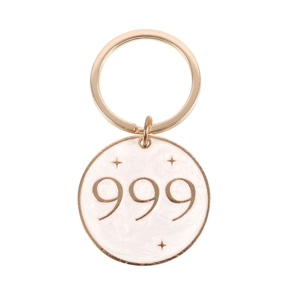 999 Angel Number Keyring - DuvetDay.co.uk