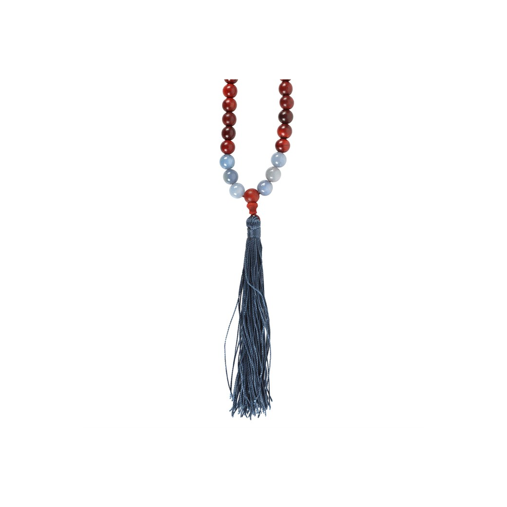 Communication Rosewood & Sodalite Mallah Necklace - DuvetDay.co.uk