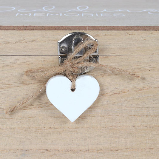 Wedding Memories Hinged Wooden Memento Box - DuvetDay.co.uk