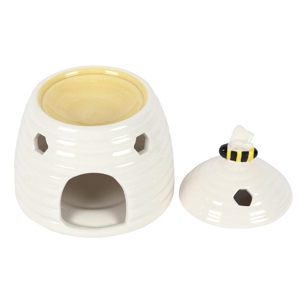 White Beehive Oil Burner - DuvetDay.co.uk