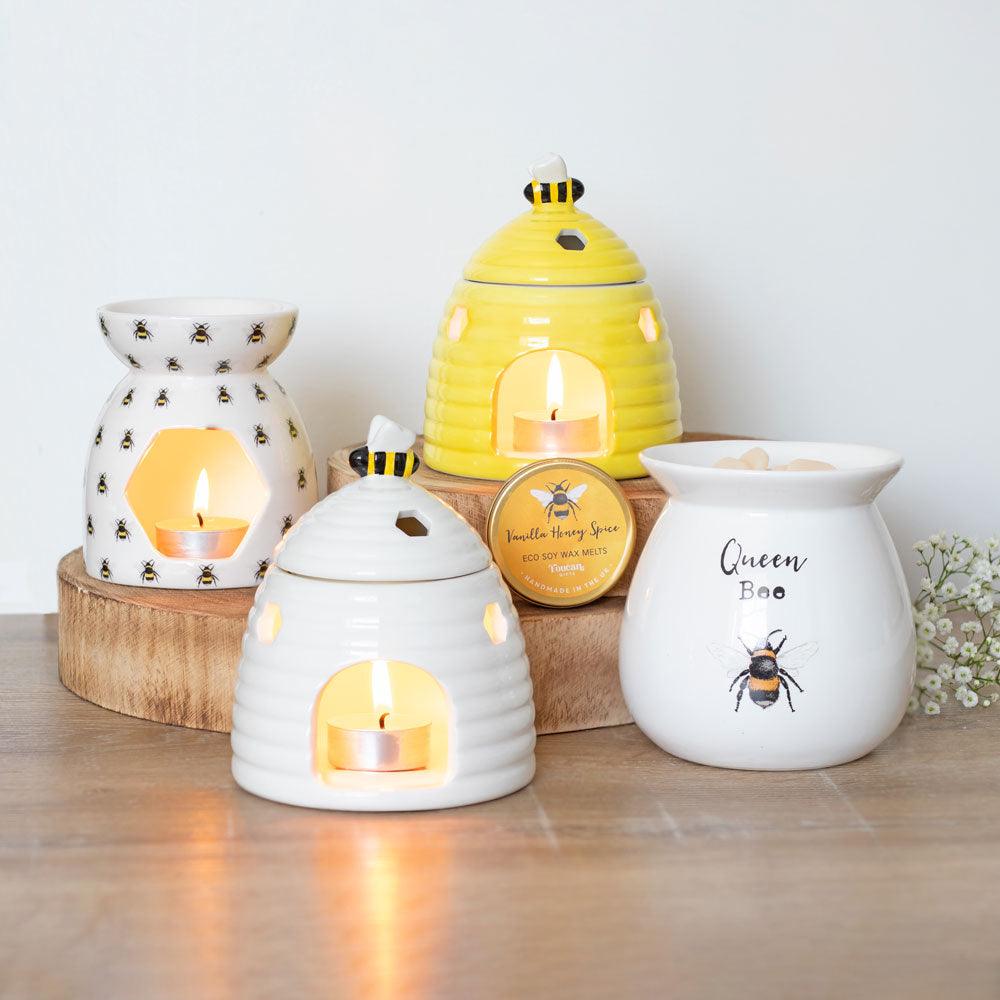 White Beehive Oil Burner - DuvetDay.co.uk