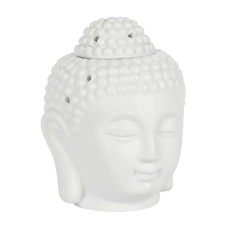 White Buddha Head Oil Burner - DuvetDay.co.uk