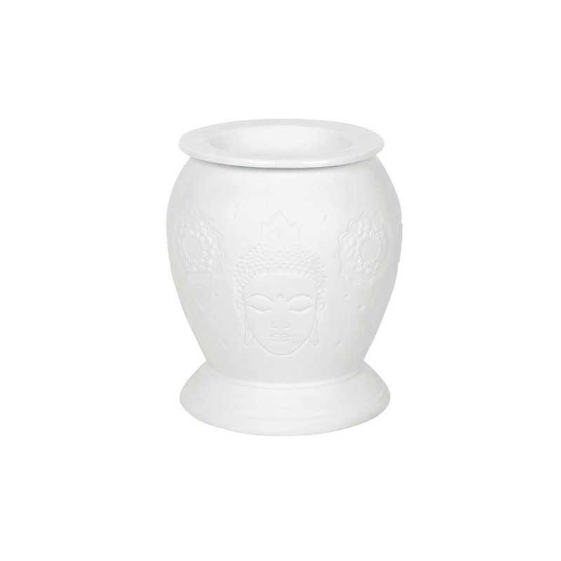 White Ceramic Buddha Electric Oil Burner - DuvetDay.co.uk