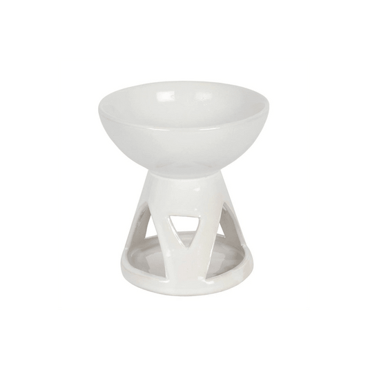 White Deep Bowl Oil Burner - DuvetDay.co.uk