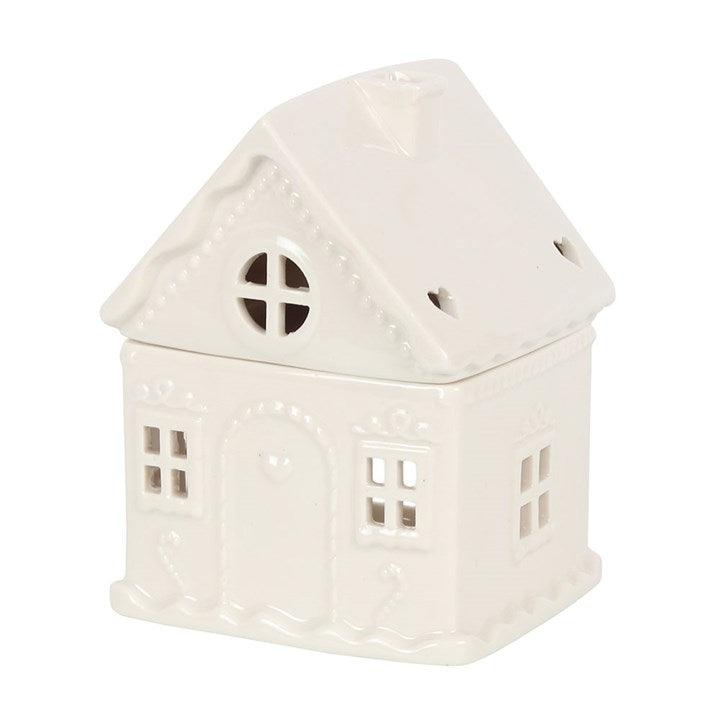 White Gingerbread House Oil Burner - DuvetDay.co.uk