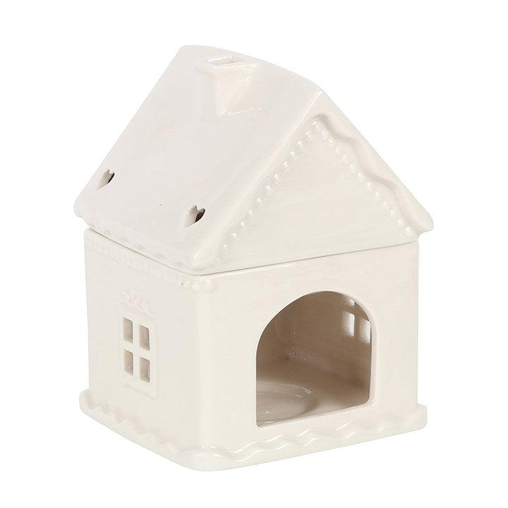 White Gingerbread House Oil Burner - DuvetDay.co.uk