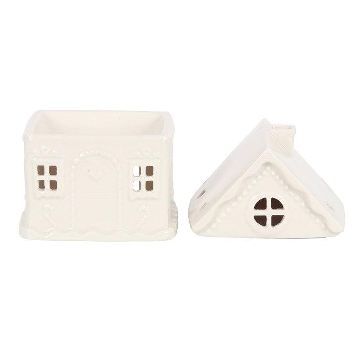 White Gingerbread House Oil Burner - DuvetDay.co.uk