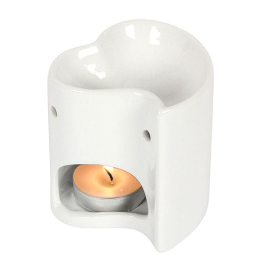 White Heart Oil Burner - DuvetDay.co.uk