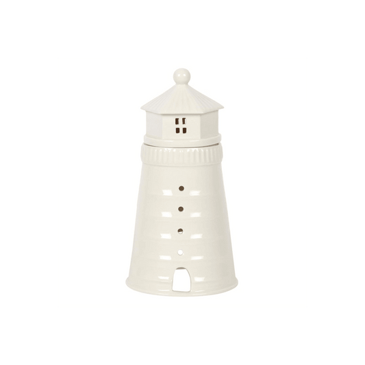 White Lighthouse Oil Burner - DuvetDay.co.uk