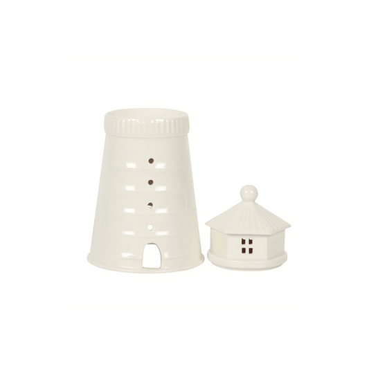 White Lighthouse Oil Burner - DuvetDay.co.uk