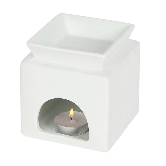 White Love Cut Out Oil Burner - DuvetDay.co.uk