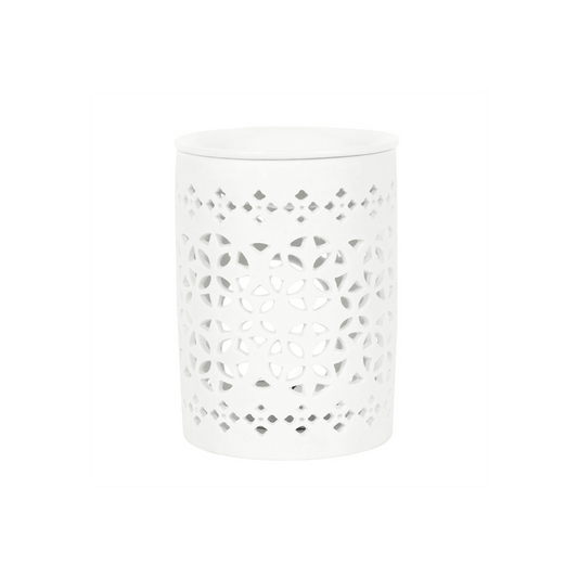 White Matte Cut Out Oil Burner - DuvetDay.co.uk