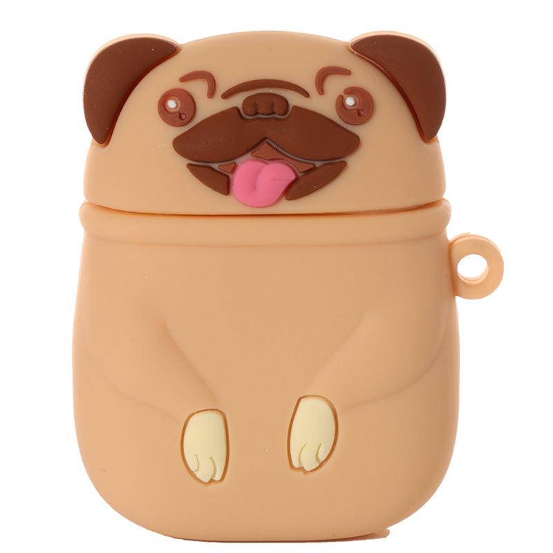 Wireless Earphone Silicone Case Cover - Mopps Pug (Cover Only) - DuvetDay.co.uk