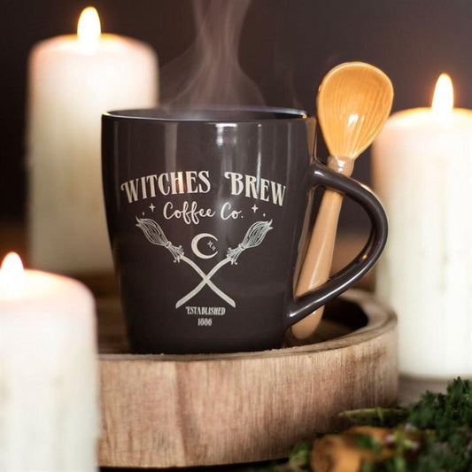 Witches Brew Coffee Co. Mug and Spoon Set - DuvetDay.co.uk