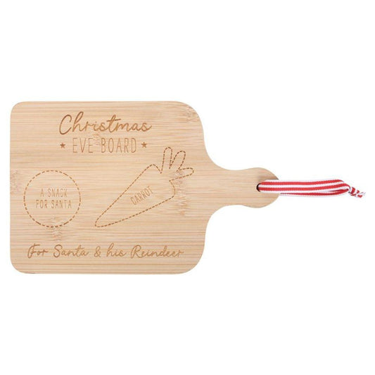 Wooden Christmas Eve Serving Board - DuvetDay.co.uk