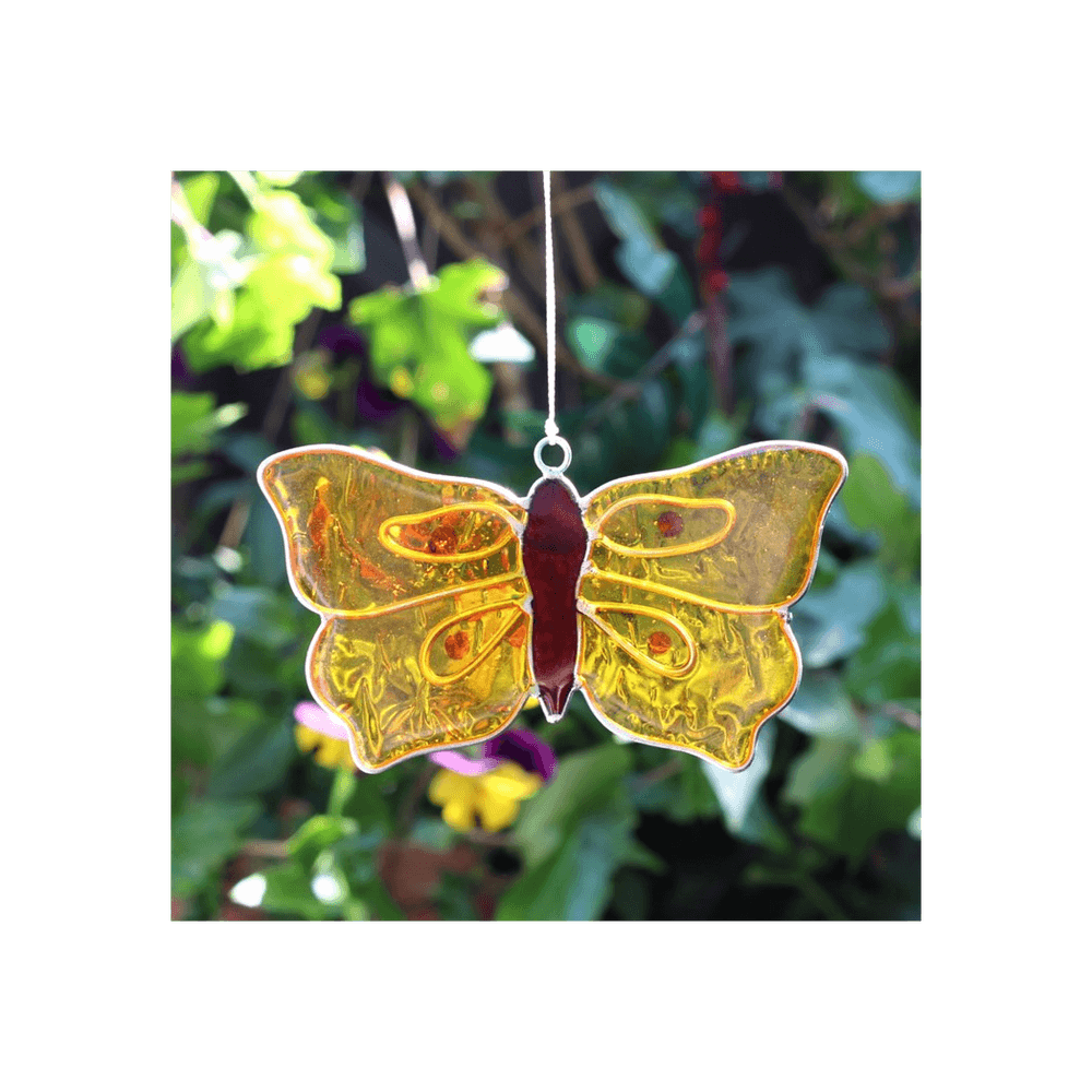 Yellow Brimstone Butterfly Suncatcher - DuvetDay.co.uk