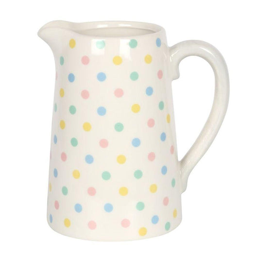 17cm Spotted Ceramic Flower Jug - DuvetDay.co.uk