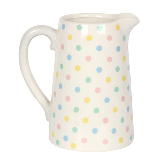 17cm Spotted Ceramic Flower Jug - DuvetDay.co.uk