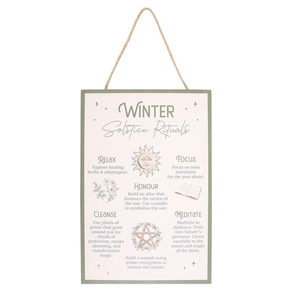 30cm Winter Solstice Rituals MDF Hanging Sign - DuvetDay.co.uk