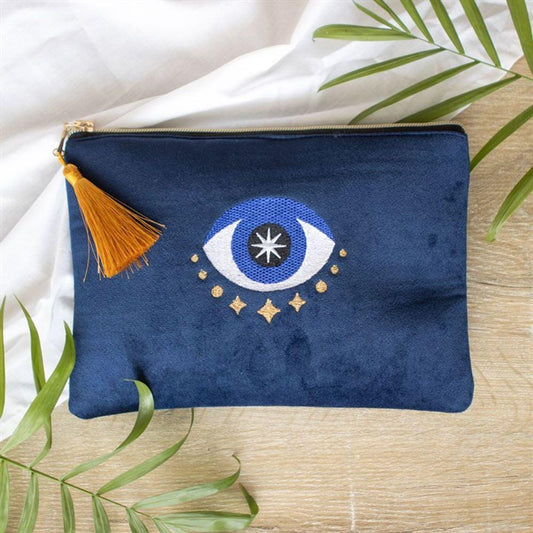 All Seeing Eye Velvet Make Up Bag - DuvetDay.co.uk