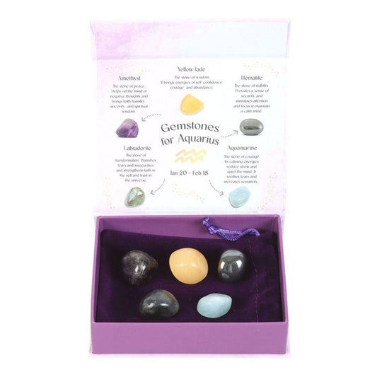 Aquarius Crystal Tumblestone Set - DuvetDay.co.uk