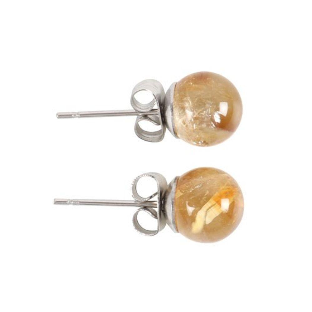 Citrine Semi Precious Crystal Earrings - DuvetDay.co.uk