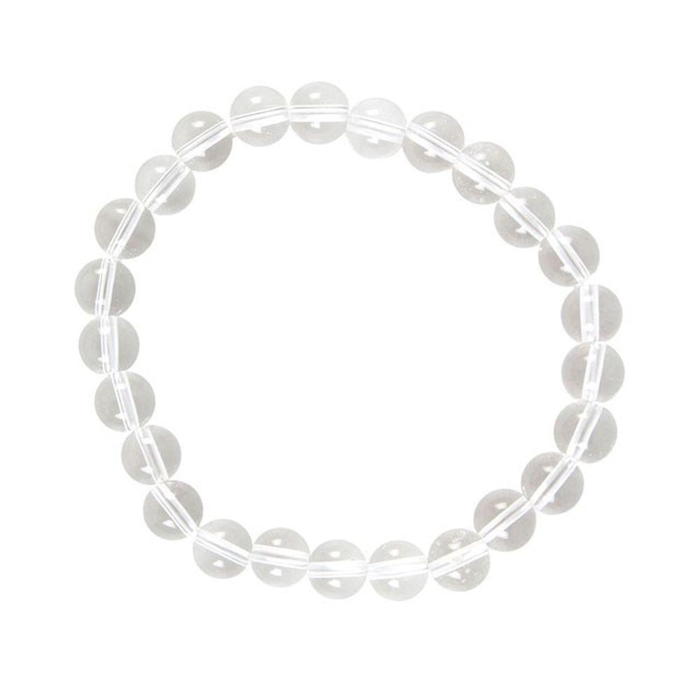 Crown Chakra Clear Quartz Gemstone Bracelet - DuvetDay.co.uk