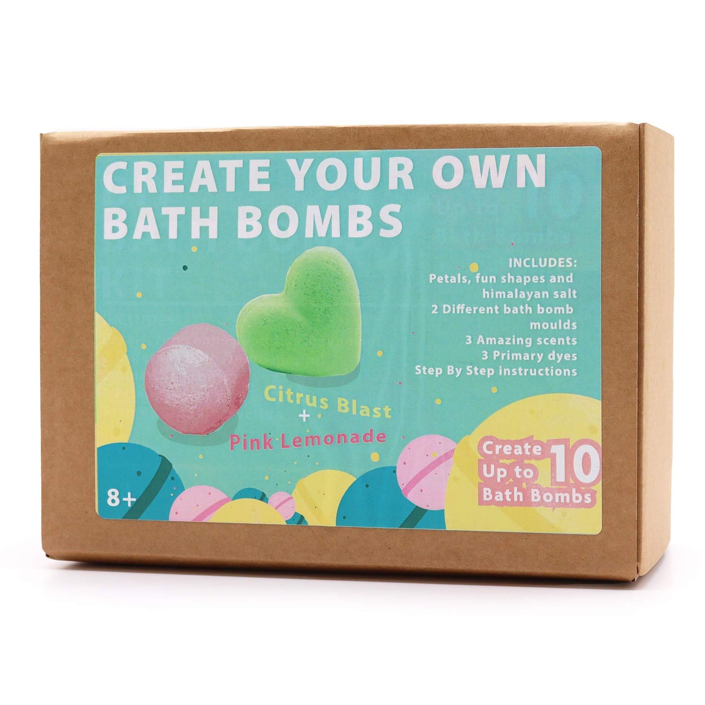 DIY Bath Bomb Kit - Pink Lemonade & Citrus Blast - DuvetDay.co.uk