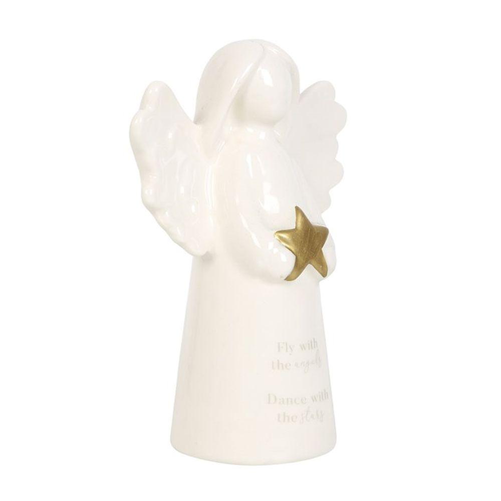 Fly With The Angels Sentiment Angel Ornament - DuvetDay.co.uk