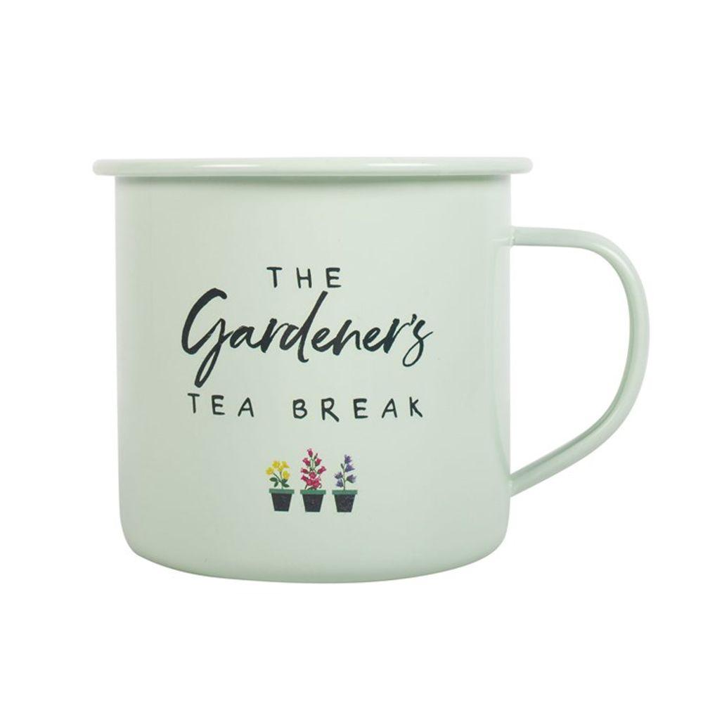 Gardener's Tea Break Enamel Mug - DuvetDay.co.uk