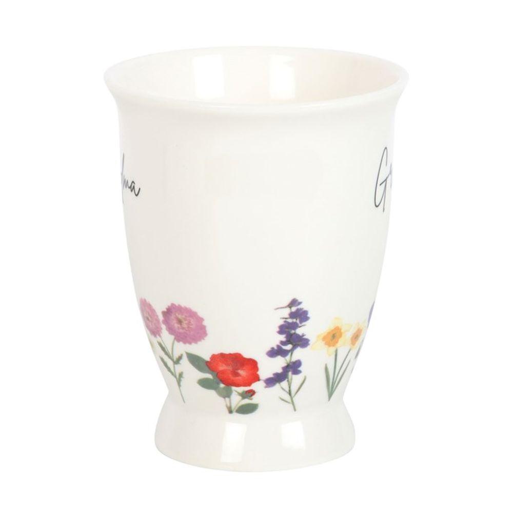 Grandma Wildflower Pedestal Mug - DuvetDay.co.uk