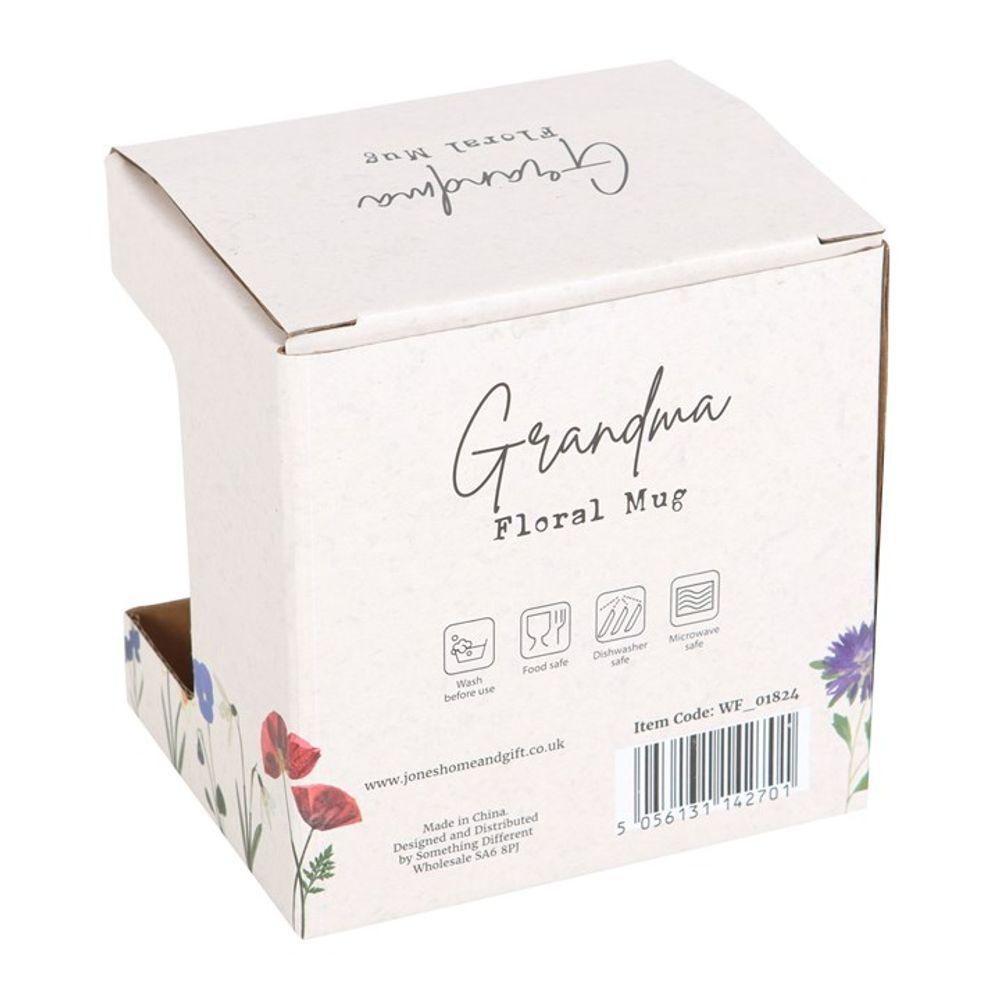 Grandma Wildflower Pedestal Mug - DuvetDay.co.uk