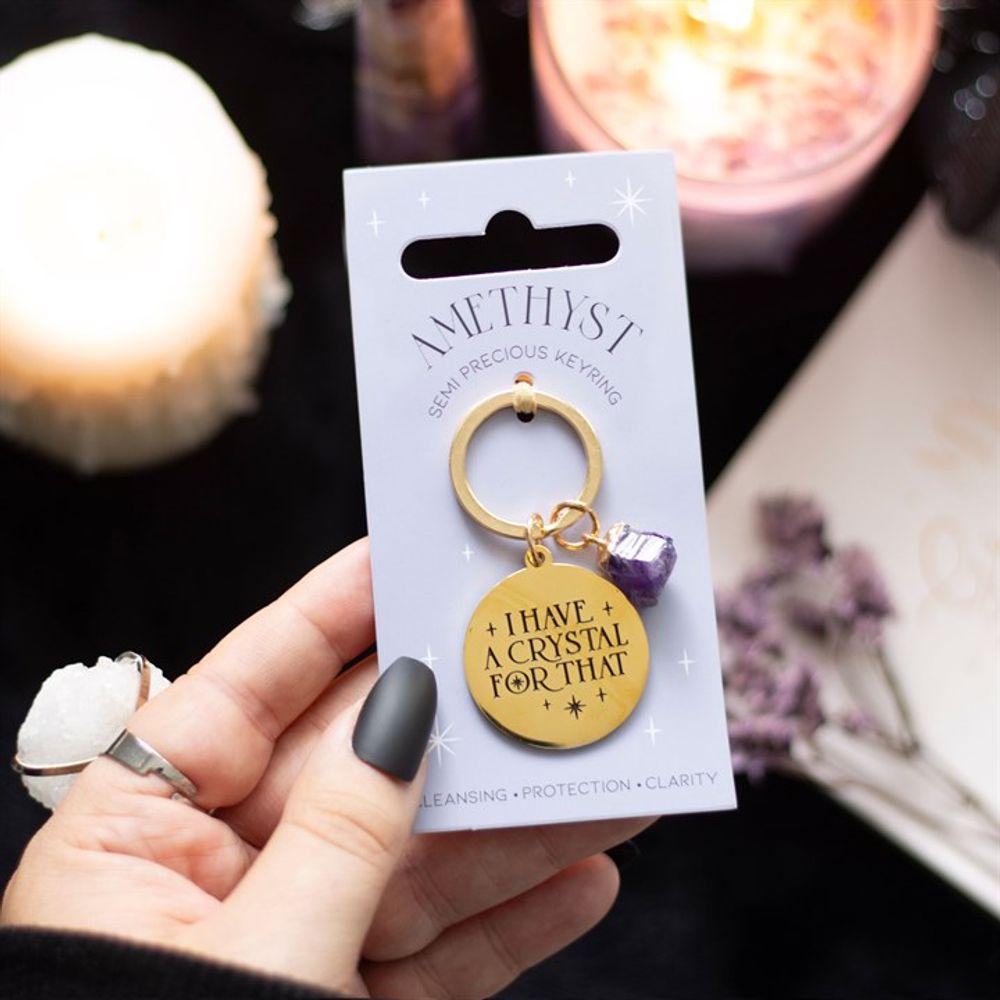 I Have a Crystal for That Amethyst Crystal Keyring - DuvetDay.co.uk