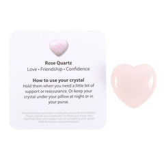 I Love You Rose Quartz Crystal Heart in a Bag - DuvetDay.co.uk