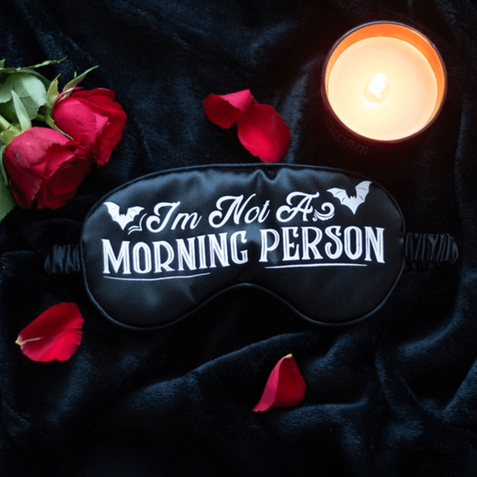 I'm Not a Morning Person Satin Sleep Mask - DuvetDay.co.uk