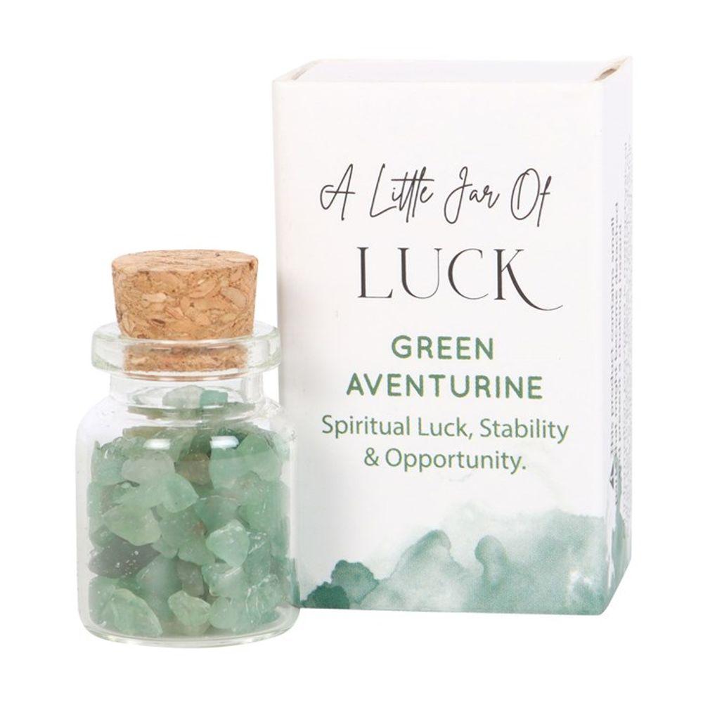 Jar of Luck Aventurine Crystal in a Matchbox - DuvetDay.co.uk