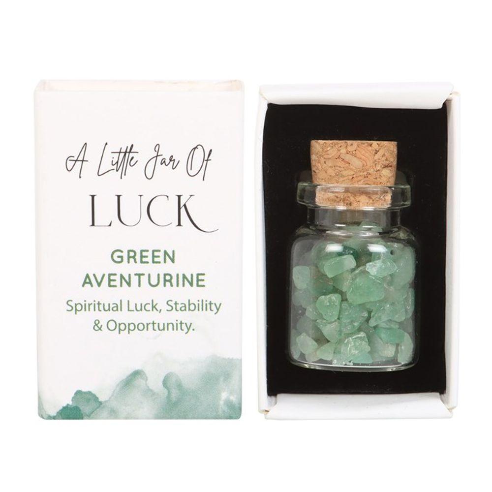 Jar of Luck Aventurine Crystal in a Matchbox - DuvetDay.co.uk