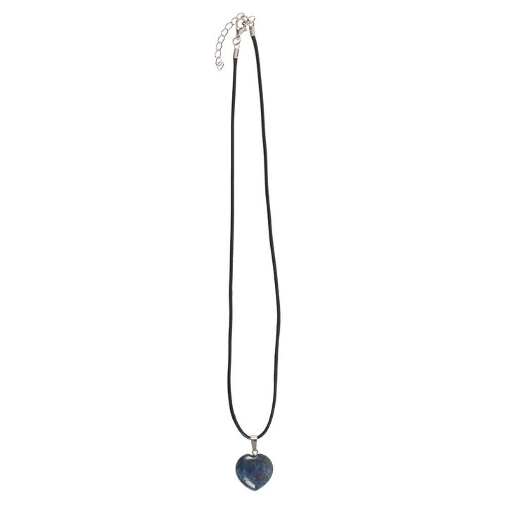 Lapis Lazuli Healing Crystal Heart Necklace - DuvetDay.co.uk