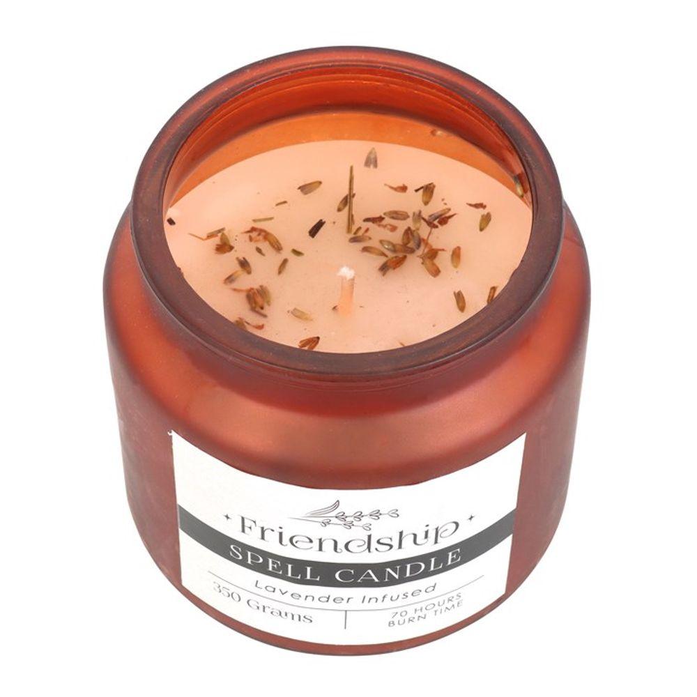 Lavender Infused Friendship Spell Candle - DuvetDay.co.uk