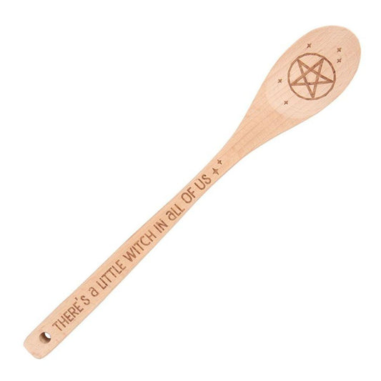 Little Witch in All of Us Wooden Pentagram Spoon - DuvetDay.co.uk