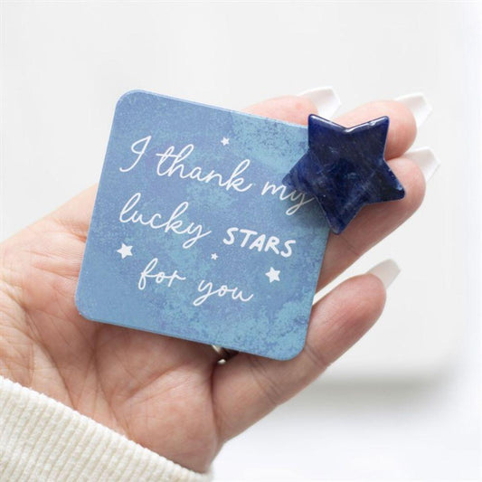 Lucky Stars Lucky Sodalite Crystal Star in a Bag - DuvetDay.co.uk